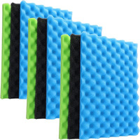 Éponge en mousse de filtre en coton biochimique à haute densité de charbon actif en PU réticulé noir pour les fournitures de filtrage d'aquarium