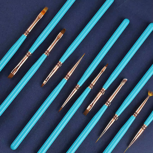 Pennello per Unghie Blu con Manico in Acrilico e Setole Sintetiche, 12 Pezzi, per Gel UV, Ombre, Daisy, Manicure, Etichetta Privata Personalizzata, Top Vendite - Product Image 5