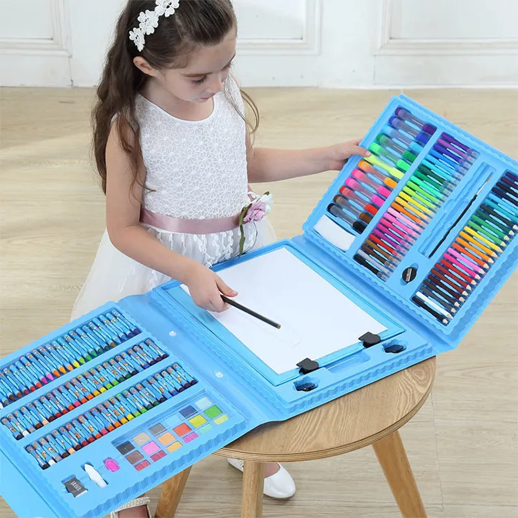 Crayon de couleur et ensembles d'art de stylo de couleur enfants professionnels, ensemble d'art enfants, ensembles d'art artiste professionnel