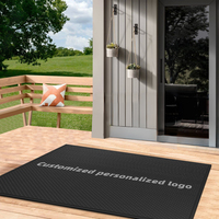 Tapis de bienvenue extérieur personnalisés en caoutchouc épais antidérapant avec logo imprimé pour entrée d'usine