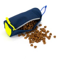 Pochette à friandises pour chien en Oxford, portable, souple, multicolores, cylindrique, pour l'entraînement des animaux de compagnie, avec fermeture à glissière