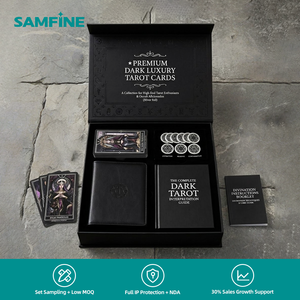Stampa Personalizzata di Carte <span class=keywords><strong>dei</strong></span> <span class=keywords><strong>Tarocchi</strong></span> su Cartoncino 350gsm Certificato FSC con Scatola e Confezione in Carta a Prezzo Conveniente per Giochi di Carte per Adulti - Product Image 1
