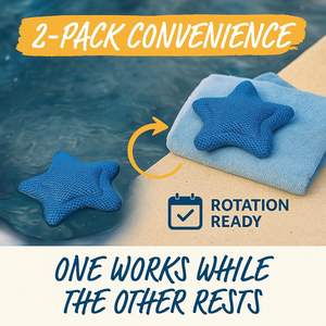 Paquete de Dos Esponjas Absorbentes Modernas Ovaladas Scum Star para Jacuzzi, Reutilizables, Absorben Aceite, Material EVA Ecológico, Imprescindibles para Spa - Product Image 4