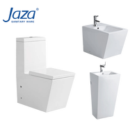 Ensemble de cuvette de toilette moderne en porcelaine blanche avec évier sur pied Ensemble de commode de toilette monobloc en céramique