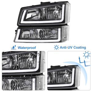 Bán Hot <span class=keywords><strong>Led</strong></span> Đèn Pha nhà sản xuất <span class=keywords><strong>DRL</strong></span> cho 2003-2006 Chevy <span class=keywords><strong>Silverado</strong></span> <span class=keywords><strong>Led</strong></span> ô tô đèn pha - Product Image 4