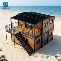 Maisons conteneurs préfabriquées extensibles pour dortoirs d'employés et logements de travailleurs, conçues avec des structures en acier durables