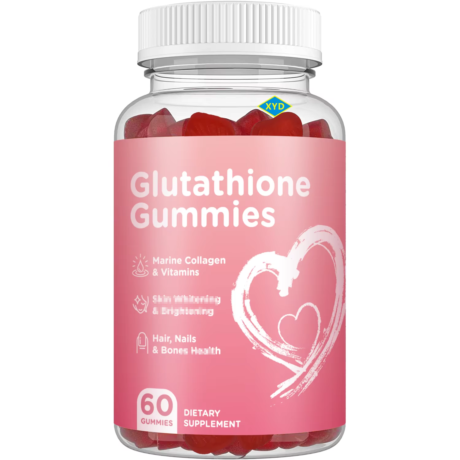 collagen and glutathione gummies Private Label Healthcare Supplement Brightening Skin Whitening L-Glutathione Gummies niod Color:Plum The effect of GHK-Cu