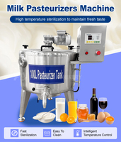 Promotion : Cuve de pasteurisation UHT à plaques pour la transformation des œufs, du lait et du jus, 100L, 200L, 500L, avec système de nettoyage