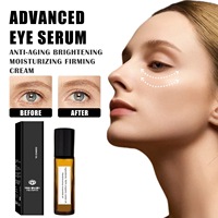 Sérum hydratant pour les yeux végétalien à marque privée, cosmétiques naturels à l'huile de ricin, anti-âge, anti-rides, avec applicateur