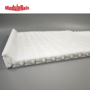 ModuleBelt sabuk konveyor plastik Modular, sabuk atas datar Modular kelas makanan - Product Image 4