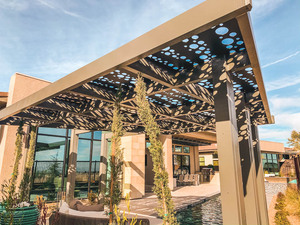 Moustiquaires pour pergola de camping, vidéo manuelle à vendre, pergola extérieure en aluminium à lames en fer forgé - Product Image 6