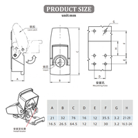 Loquet à levier de type hasp personnalisé, noir laqué, à commande par clé, pour armoire et meuble