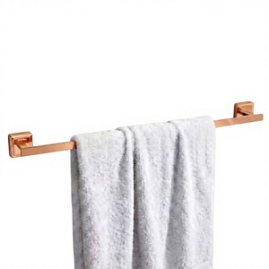 Porte-serviettes mural moderne en bronze à 1 barre fixe pour salle de bain - Product Image 6
