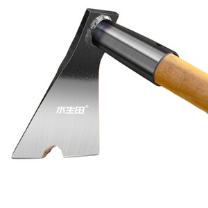 Hoe Weeding Hoe Carbon Steel 8 In Straight Blade With Notch Wooden Handle Garden Tool For Digging And Weeding - Product Image 1