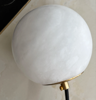Petit luminaire suspendu moderne en albâtre naturel, hauteur réglable, commande sans fil, pour chambre à coucher, bar, comptoir - LED suspendu