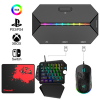 Convertidor de Teclado y Ratón para Juegos G6L Pequeño y Portátil con Luz RGB para Switch, Xbox, PS4, 5