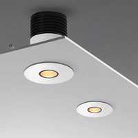 Mini spot LED encastré en aluminium léger anti-éblouissement à faisceau étroit, indice de fidélité des couleurs élevé 95, IP20, éclairage de plafond intérieur AC