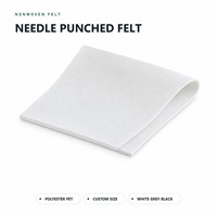 Feutre polyester aiguilleté sur mesure, rouleau de tissu non tissé, sans perte de fibres, blanc, gris, noir, OEM
