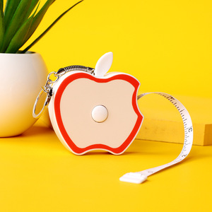 Porte-clés règle d'outil de mesure de hauteur portable Apple Shape Cartoon, crochet mousqueton avec ruban à mesurer - Product Image 2