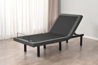 Cadre de lit réglable Contrôle sans fil Lit de massage électronique Rembourré à distance USB Queen