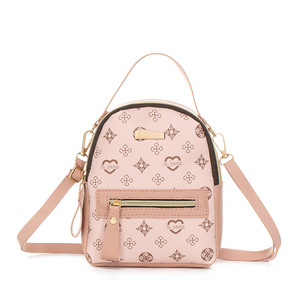 <span class=keywords><strong>Sac</strong></span> à dos respirant en PU à motif floral avec fermeture éclair, <span class=keywords><strong>sac</strong></span> à main tendance pour <span class=keywords><strong>femme</strong></span>, petit <span class=keywords><strong>sac</strong></span> d'école frais et élégant pour étudiante, vente en gros - Product Image 5