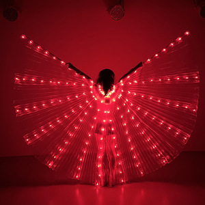 Set di <span class=keywords><strong>Ali</strong></span> d'<span class=keywords><strong>Angelo</strong></span> di Iside con Luci LED per Danza del Ventre, Bastoni Telescopici Flessibili per Adulti, Bestseller per Halloween, Natale e Capodanno Cinese - Product Image 1