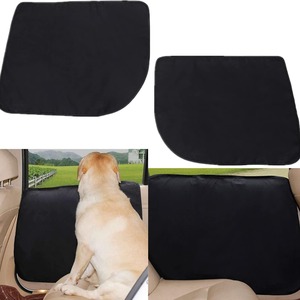 Funda Protectora para Asiento de Coche para Mascotas, Protector de Asiento Trasero Impermeable de PVC Rectangular Negro para Protección en Viajes con Perros - Product Image 4