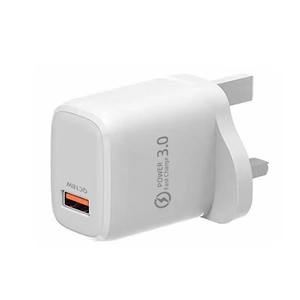 Cargador Rápido para Teléfono Móvil con Enchufe del Reino Unido, 18W 3A QC3.0, Estándar del Reino Unido, Enchufe USB - Product Image 6