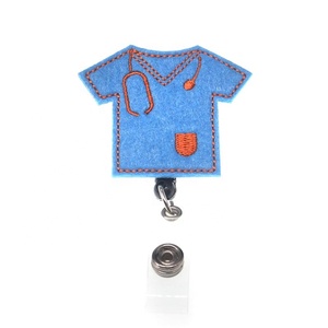 Feltro Cartoon Nurse Name Card <span class=keywords><strong>accessori</strong></span> per <span class=keywords><strong>infermiere</strong></span> popolare bobina porta Badge retrattile per operatore sanitario - Product Image 2