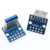 Carte de test Micro USB 3.1 femelle double face verticale de type C avec carte PCB et connecteur femelle à broches