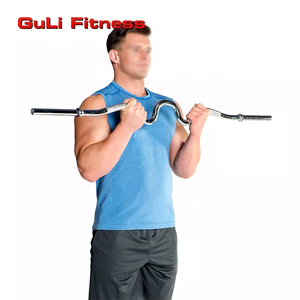 <span class=keywords><strong>Barre</strong></span> de musculation chromée en acier de 47 pouces, <span class=keywords><strong>barre</strong></span> <span class=keywords><strong>EZ</strong></span> standard durable pour exercices de <span class=keywords><strong>biceps</strong></span> à domicile - Product Image 2