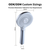 YEETE Meilleure Vente Pommeau de Douche à Main ABS Haute Pression Économiseur d'Eau Finition Chromée Simple Accessoires de Robinet de Salle de Bain Filtrés