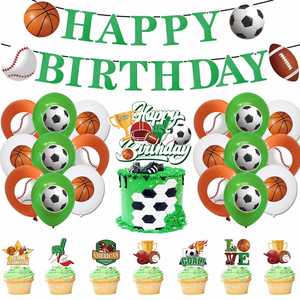 Decoración de Cumpleaños con Temática Deportiva, Artículos para Fiestas, Juego Desechable de Pelotas, Decoración para Exteriores, Vajilla de Papel - Product Image 2