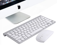 Tam set bilgisayar ince kablosuz klavye ve fare 4 in 1 set metal hediye siyah oyun iş ofis mini fare klavye seti