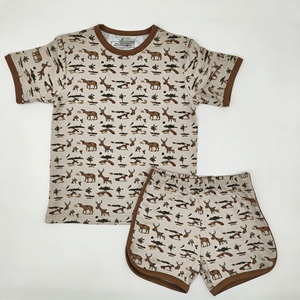 Ensemble de pyjamas pour bébé de couleur <span class=keywords><strong>pastel</strong></span>, manches courtes, faible MOQ, vêtements pour bébé, vêtements de nuit pour enfants, ensemble de vêtements pour filles - Product Image 5