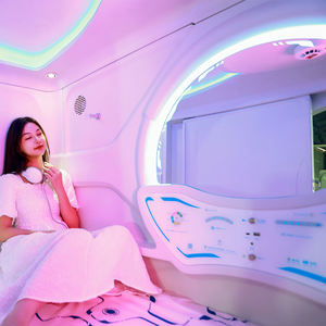 2025 nueva cápsula cama de Hotel Cápsula de moda duradera Cápsula de dos pisos litera espacial con cortina para Hotel cama de cápsula de albergue juvenil - Product Image 5