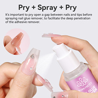 BORN PRETTY Colle pour faux ongles super forte 7ml, séchage rapide en 5 secondes, avec dissolvant de colle à ongles 20ml pour retirer facilement les faux ongles.