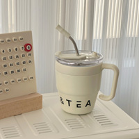 Tasse 16oz en gros tasses à café isolées en acier inoxydable 18/8 à double paroi avec paille