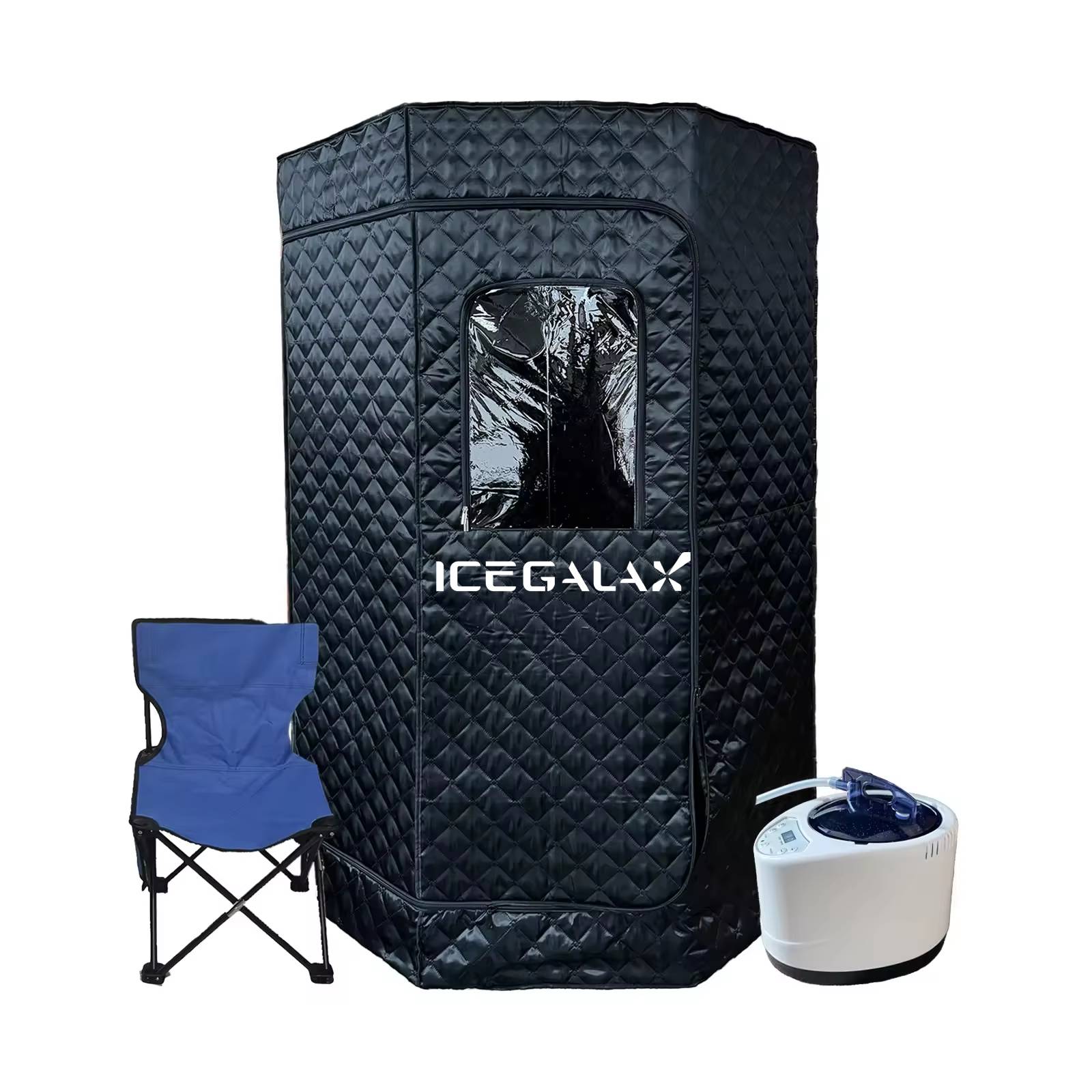 Icegalax Household Sweat Wet Steam Bath Sauna Tent Portable Remote Control Home Sauna Room with Steamer