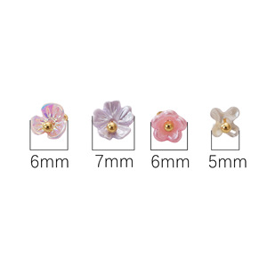 Perles en plastique simulées de 5-7 mm, mini pendentifs en forme de muguet, breloques faites à la main pour bracelets DIY, perles de bijoux - Product Image 2