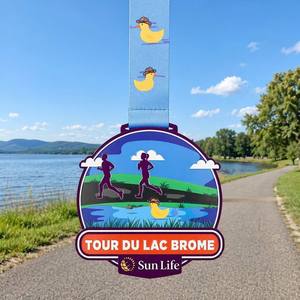 Medallas de Maratón Personalizadas Profesionales, Premio de Aleación de Zinc con Esmalte Suave y Relieve 3D, Medallones de Recuerdo del Tour Du Lac <span class=keywords><strong>Brome</strong></span> en Canadá - Product Image 1