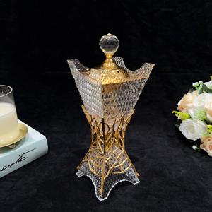 Decorazione per il Ramadan, Bruciatore di Incenso Arabo Moderno in Acrilico Dorato, Portatile per Ufficio, Hotel e Casa - Product Image 4