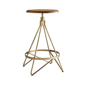 Ergonomic <b>Swivel</b> <b>Bar</b> <b>Stool</b> with Metal Wire Legs and Wooden Top Versatile Seating Home Decor <b>Bar</b> and Pub Counter Height Modern - Product Image 6