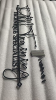 Lettres de logo en acrylique 3D solides, personnalisées en usine, écriture cursive, sans éclairage, pour décoration murale de salon, café, magasin