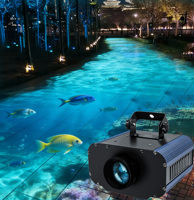 Projecteur LED à Effet Vague d'Eau Télécommandé, Projection Dynamique Océanique, Étanche pour Hôtels, Oceanariums, Décoration Extérieure de Jardins