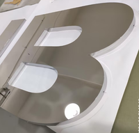 YIJIAO personalizado 3D Metal fabricado signo espejo signo letra Metal canal letra para edificios