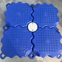Plateforme modulaire flottante en HDPE marin, ponton en plastique, quai pour bateau, ponton flottant à structure en acier
