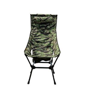 Silla Plegable de Metal con Respaldo Alto Ajustable en Altura, con Almohada, Portátil y Resistente, para Jardín, Camping y Playa - Product Image 2