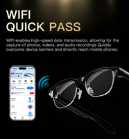 Lunettes Intelligentes YOOYU AI 4 Go, Caméra 800W, Enregistreur Vidéo, Bluetooth 5.4, Appels, Musique, Traduction IA, Recharge Magnétique, 300 mAh