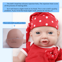 14 pouces Mini réaliste souriant bébés poupées petits nouveau-nés bébés Full Body Soft Silicone